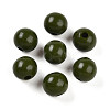 Painted Natural Wood Beads WOOD-A018-16mm-06-1