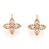Brass Cubic Zirconia Pendants X-KK-S336-08G-2