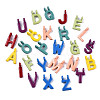 26 Pcs Spray Painted Alloy Alphabet Links Connectors PALLOY-T075-48-RS-2
