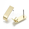 Rack Plating Iron Stud Earring Findings IFIN-N008-006-RS-2