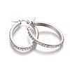 201 Stainless Steel Hoop Earrings EJEW-A055-08P-2