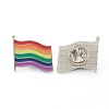 Alloy Pride Enamel Brooches JEWB-M020-16-P-2