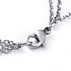Bullet Natural Howlite Pendant Tiered Necklaces NJEW-JN02457-05-4