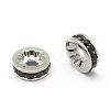 Brass Micro Pave Grade AAA Cubic Zirconia Bead Spacers ZIRC-G100-8mm-61P-NR-1