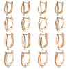 Beebeecraft 16Pcs 4 Styles Brass Hoop Earring Findings with Latch Back Closure KK-BBC0008-19-1