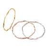 3Pcs 3 Colors 304 Stainless Steel Twisted Bangles Sets for Women BJEW-L610-27M-4
