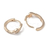 Clear Cubic Zirconia Hoop Earrings EJEW-L292-013G-2