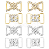 GOMAKERER 8Pcs 4 Style Brass & Zinc Alloy Rhinestone Slider Buckles DIY-GO0001-36-1