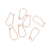 304 Stainless Steel Hoop Earring Findings STAS-E484-66B-RG-2