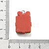 Christmas Theme Opaque Resin Pendants RESI-F054-B07-3