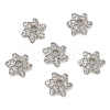 Brass Micro Pave Cubic Zirconia Bead Caps CU-CBA6E4E-10P-1
