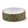 Self Adhesive Single Face Pattern Printed Burlap Ribbon OCOR-T010-05-4