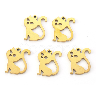 PVD Vacuum Plating 304 Stainless Steel Charms X-STAS-N092-69G-1