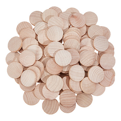 150Pcs 3 Bags Undyed Wood Cabochons WOOD-DR0001-06A-1