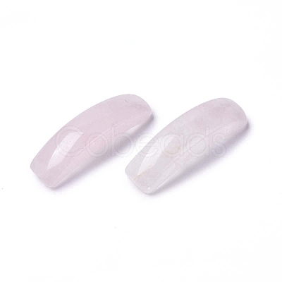Natural Rose Quartz Connector Charms G-C015-01D-1
