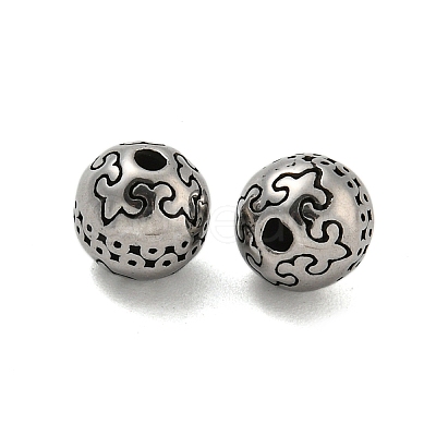 Round 304 Stainless Steel Beads STAS-E214-01AS-04-1