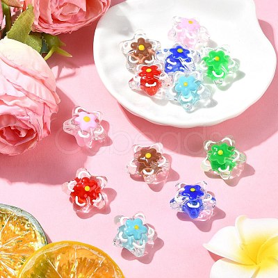 12Pcs 6 Colors Handmade Lampwork Beads LAMP-CJ0001-98-1