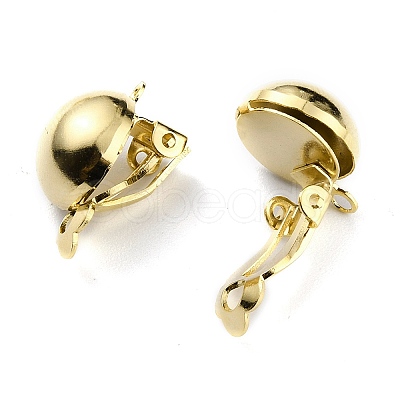 Brass Clip-on Earring Findings X-KK-O131-03G-A-1