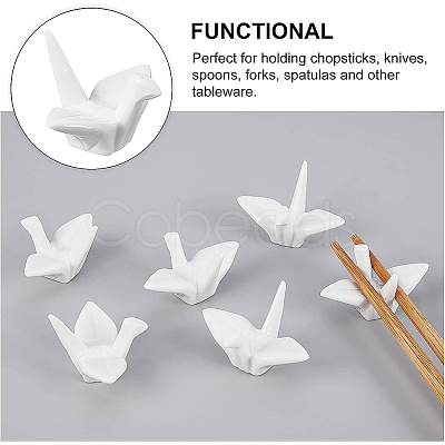 Porcelain Chopstick Rest DJEW-WH0015-51-1