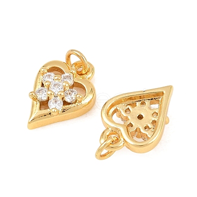 Brass Micro Pave Cubic Zirconia Pendants KK-F927-12B-G-1