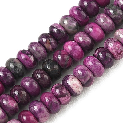 Natural Map Stone/Picasso Stone/Picasso Jasper Beads Strands G-A280-A12-01-1
