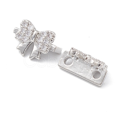 Rack Plating Brass Pave Cubic Zirconia Slide Charms KK-G464-05P-1