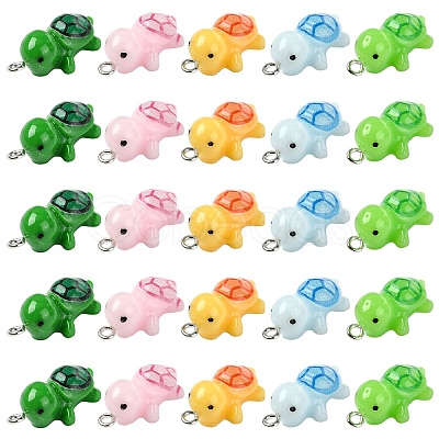 10Pcs Opaque Resin Pendants RESI-YW0002-10A-1