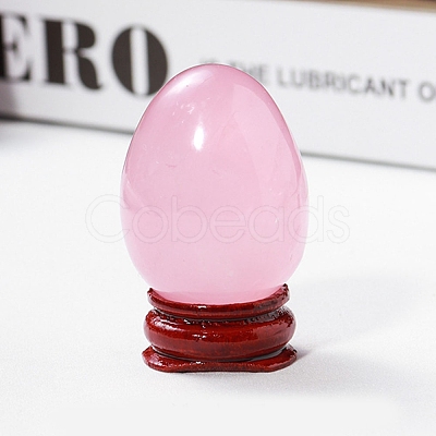 Easter Raw Natural Rose Quartz Egg Display Decorations PW-WG89517-05-1