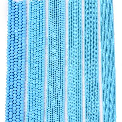 Opaque Solid Color Imitation Jade Glass Beads Strands EGLA-A044-P1mm-D08-1