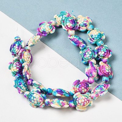 Synthetic Turquoise Dyed Beads Strands G-P507-05C-1