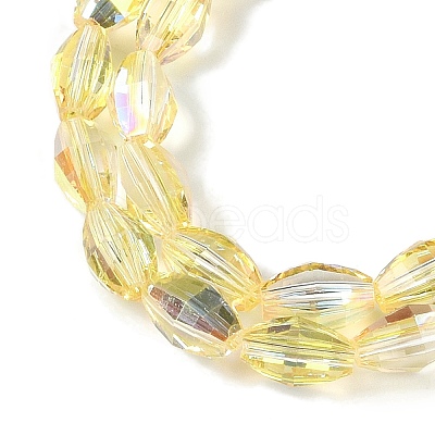 Electroplate Glass Beads Strands GLAA-Q101-03A-HP01-1