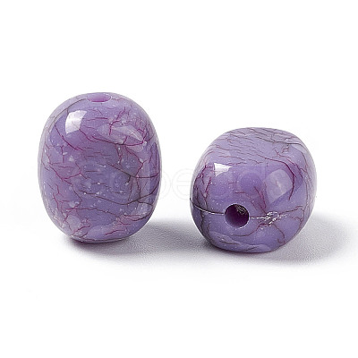 Crackle Opaque Acrylic Beads OACR-C006-19-1