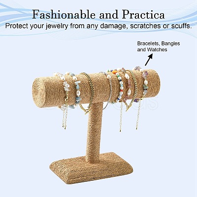 T Bar Straw Rope Bracelet/Bangle Display Stands BDIS-N019-03-1