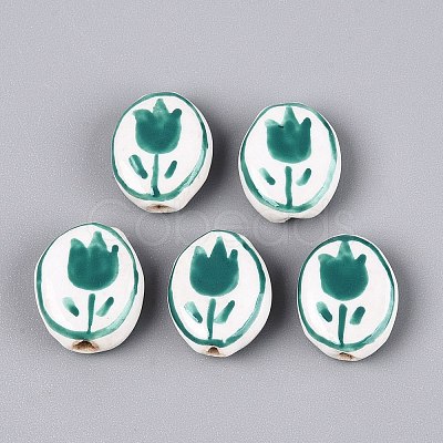 Handmade Porcelain Beads PORC-N013-10B-1