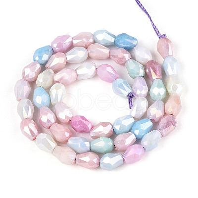 Anti-Tarnish Electroplate Glass Beads Strands X-GLAA-T025-13A-02-1