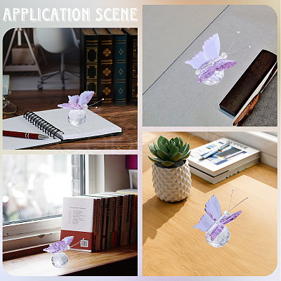 1Pc Glass Crytsal Butterfly Display Decorations LAMP-CN0001-01A-1