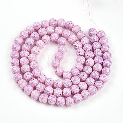 Transparent Baking Paint Glass Beads Strands DGLA-N009-10mm-02-1