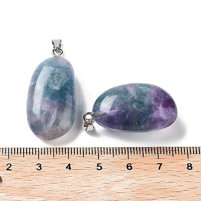 Natural Fluorite Pendants G-P525-01P-03-1
