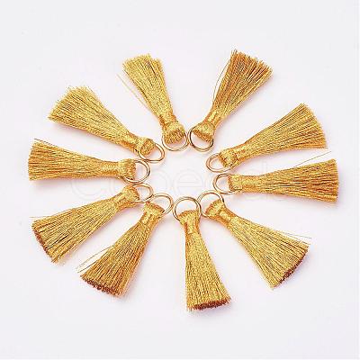 Cannetille Nylon Tassel Pendant Decorations HJEW-G008-A11-1