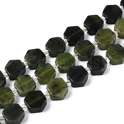 Natural Canadian Jade Beads Strands G-P534-A18-02-1
