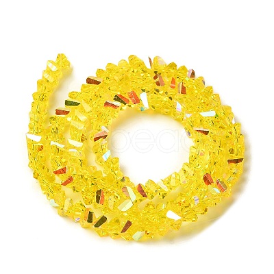 Transparent Glass Beads Strands X-EGLA-P061-04A-AB08-1