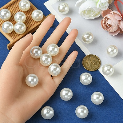 ABS Plastic Imitation Pearl Round Beads MACR-YW0002-18mm-82-1