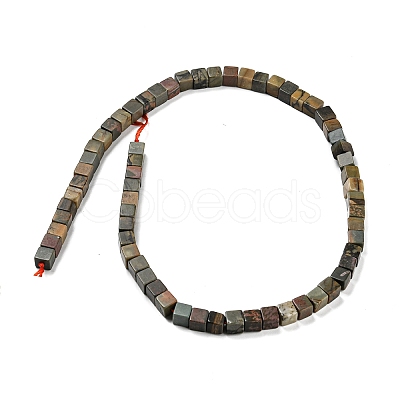 Natural Polychrome Jasper/Picasso Stone/Picasso Jasper Beads Strands G-Q1008-B13-1