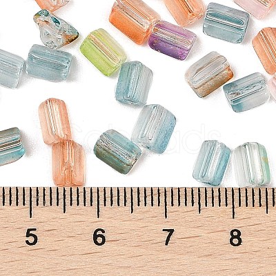Transparent Spray Painted Glass Beads SEED-L011-10A-01-1
