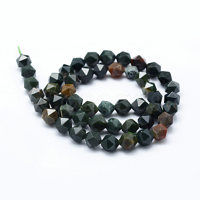 Natural Bloodstone Beads Strands G-F523-16-8mm-1