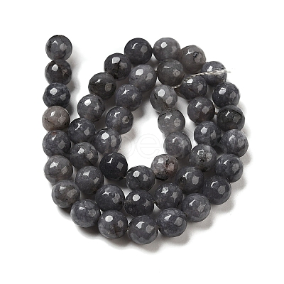 Natural White Jade Bead Strands G-R346-8mm-10-1