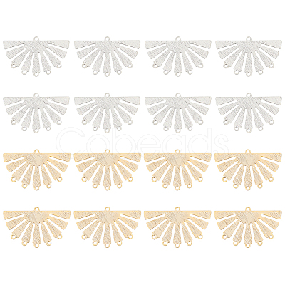 16Pcs 2 Styles Brass Chandelier Components Links KK-BC0012-10-1