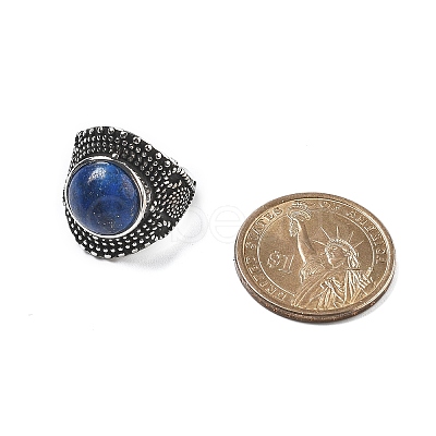 Natural Lapis Lazuli Adjustable Rings RJEW-I108-03AS-02-1