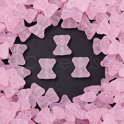 Frosted Transparent Acrylic Beads X1-OACR-P029-20B-01-1