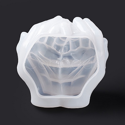 DIY 3D Double Hand Ashtray Statue Silicone Molds DIY-C065-01-1
